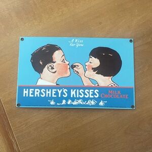 Hershey’s Kisses 12x7.25 Vintage Metal Sign